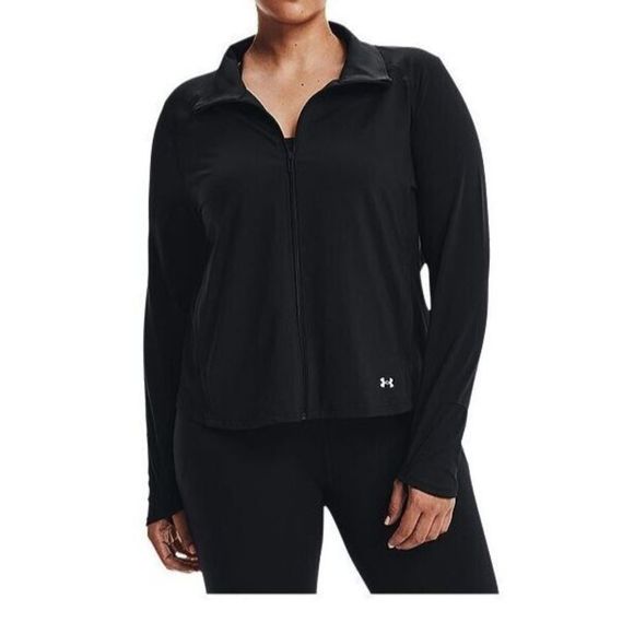 Under Armour 1369487 Womens Plus Sz 1X Black Meridian Active Full Zip Jacket - Picture 1 of 9
